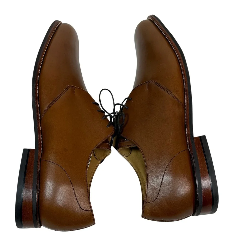Charles Tyrwhitt Men Tan Brown Leather Goodyear Welted Derby Shoes SHB0269CBR 13